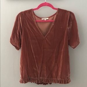 Madewell Velvet Top